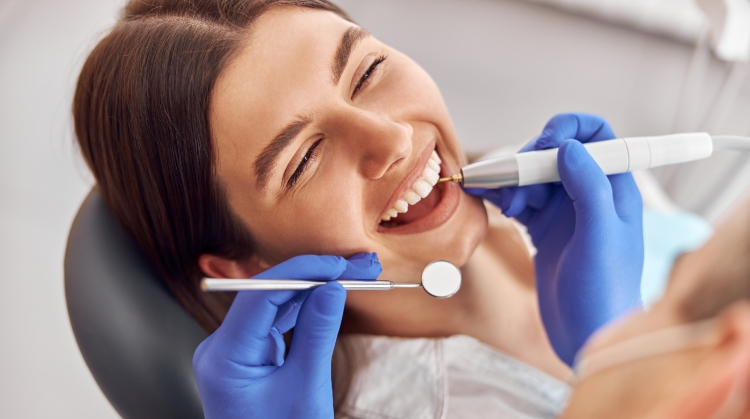 Patient receiving dental care tips at 92 Dentistry, Portland, OR.